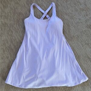 NWOT! Lavender athletic dress with built in shorts and bra!